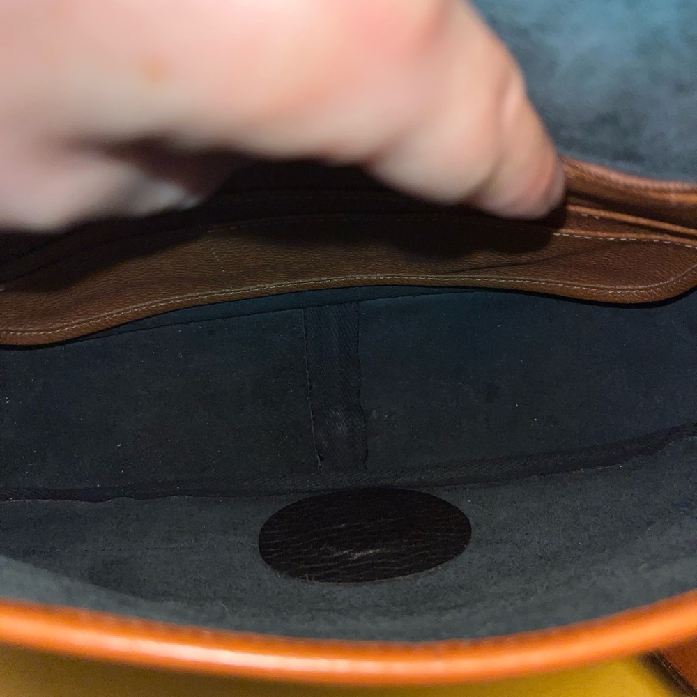 DOONEY & BOURKE Vintage Blue and Leather Shoulder Bag Purse - Picture 13 of 16